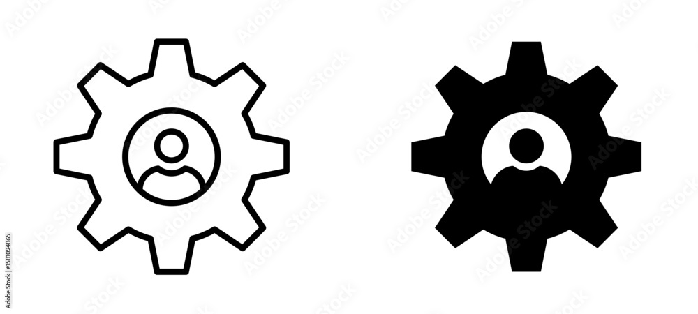 Aufkleber user workflow and skill ability icon