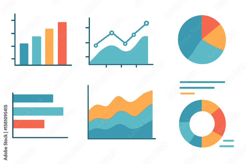 Poster template for dashboard infographics featuring big data visualization, including ui elements, pie cha