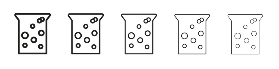 Hard Water icon in thin to bold stroke versions on white background