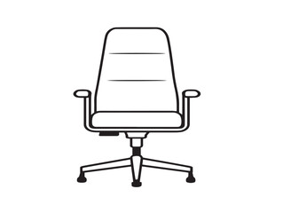 Stylish office chair icon in elegant vector format