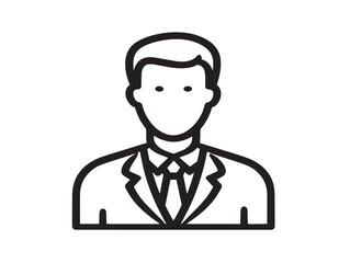 Minimal vector avatar of professional office manager