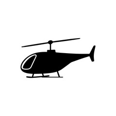 helicopter icon flat color black