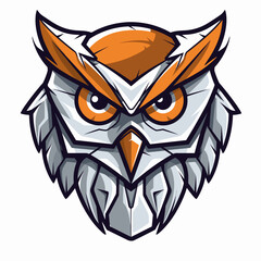 Obraz premium Minimalistic image of owl symbol of wisdom in vector art style
