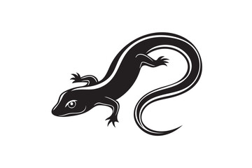 Fototapeta premium Glass lizard silhouette.