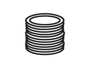 Pancake stack icon in modern line vector style