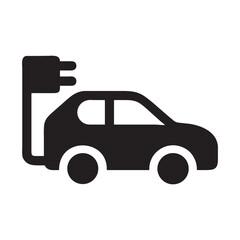 Fototapeta premium Electric Vehicle Charging Icon Design for Sustainable Transportation