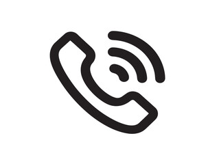 Vector phone symbol with simple elegant design