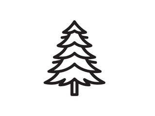 Minimal pine trees for nature-themed vector visuals