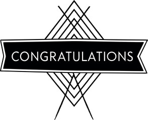 Modern Bold Congratulations Typography in Gold and Black