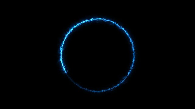 Glowing neon frame circle loading icon animation. neon numbers shine with a bright energy, neon circle animation. neon round frame, circle, ring shape,