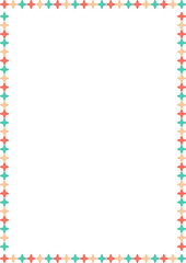 Colorful geometric empty square frame. Vector doodle frame for text. Modern Art baby shower graphic