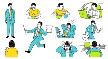 Daily Life of a Business Person Routine Stress and Work.