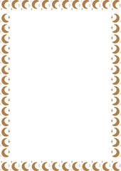 Witchcraft frame. Vector simple childish template for your text. Hand drawn vector illustration