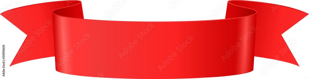 Poster shiny red ribbon waving gracefully, creating negative space perfect for adding custom text. ideal fo