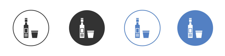 Vodka icon. Vector illustration, flat design.
