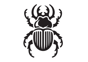 beetle logo silhouette vector, silhouette illustration of a beetle, stag beetle logo silhouette vector, animal silhouette winged beetle, beetle insect logo silhouettes vector on a white background