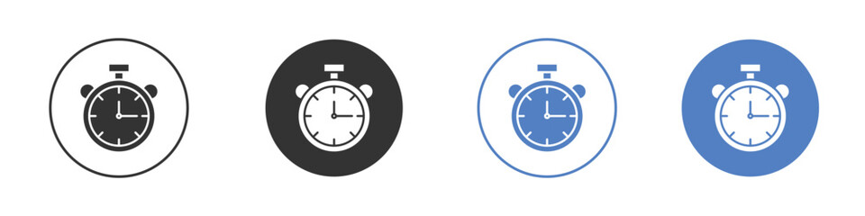 Stopwatch icon. Vector illustration, flat design.