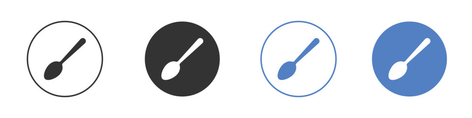 Spoon icon. Vector illustration, flat design.