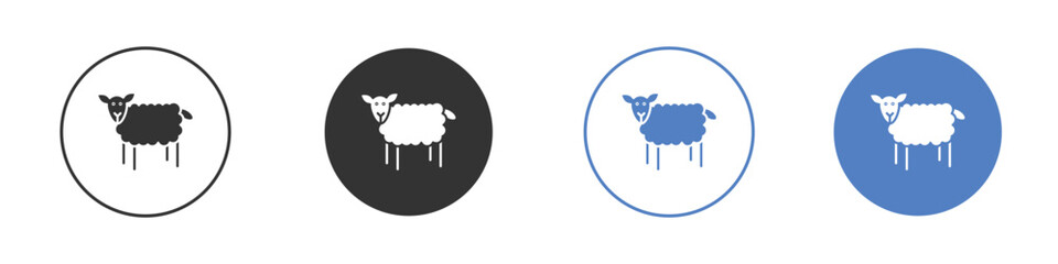Sheep icon. Vector illustration, flat design.