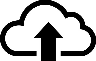 cloud upload alt vector flat icon
