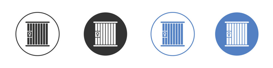 Prison icon. Vector illustration, flat design.