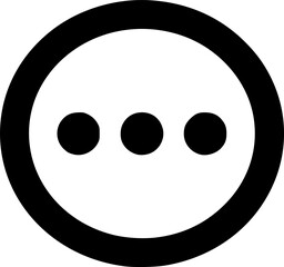 Fototapeta premium circle ellipsis glyph flat vector icon 