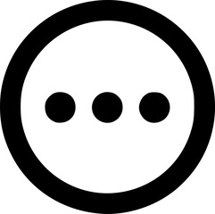 Fototapeta premium circle ellipsis glyph flat vector icon 