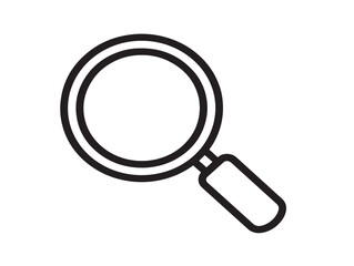 Minimalist magnifying glass icon for search concept