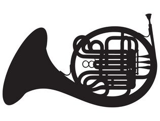 FRENCH HORN SILHOUETTE 