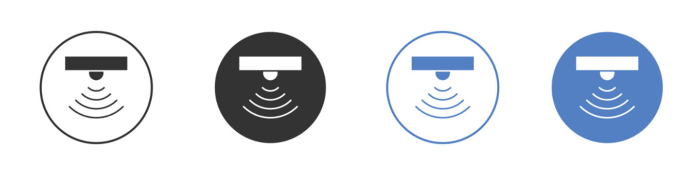 Motion sensor icon. Vector illustration, flat design.