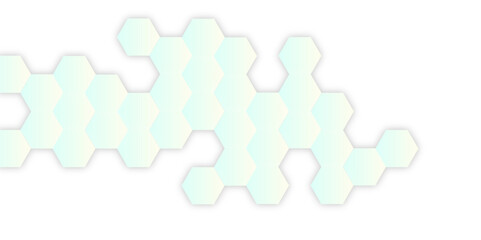 Abstract geometric hexagon shape honeycomb background in soft white color. Surface polygon pattern with glowing hexagon texture and futuristic business background vector.