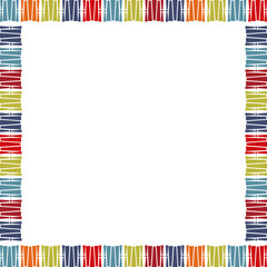 Vector frame for text. Modern Art graphics for hipsters. Colorful stylish geometric empty frame