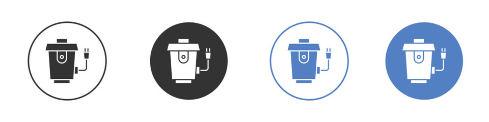 Garbage disposal icon. Vector illustration, flat design.