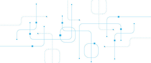 Obraz premium Abstract futuristic technology background. Technology background with crossed lines and dots.