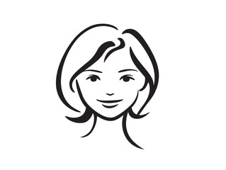 Beautiful smiling face icon in clean vector format