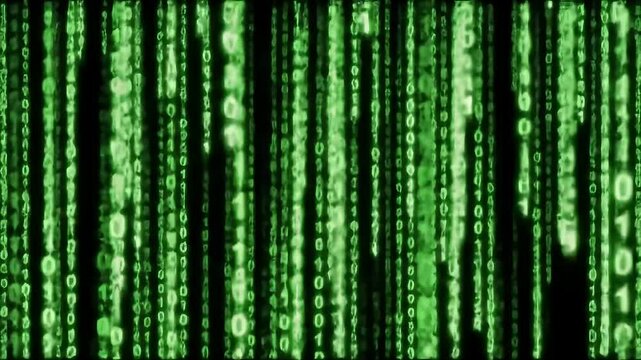 The Matrix Code Digital Rain Background Video
