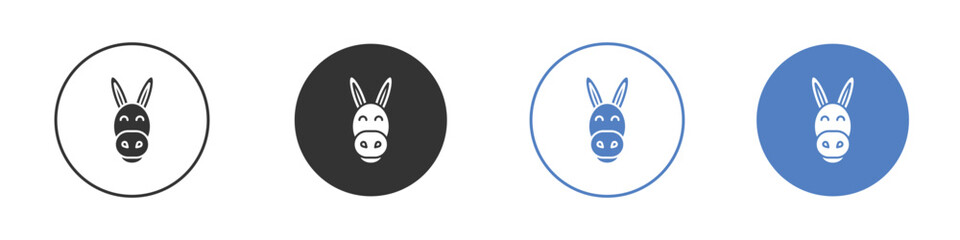 Fototapeta premium Donkey icon. Vector illustration, flat design.