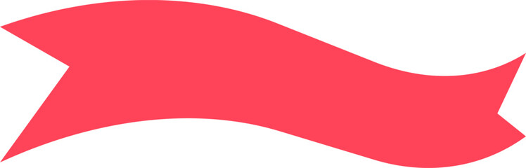Naklejka premium Red ribbon banner waving gracefully in the wind, flowing freely and adding a touch of elegance, ideal for emphasizing titles, promotions, sales, or special announcements