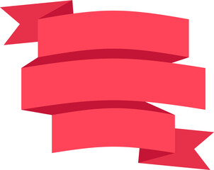 Red ribbon waving elegantly in a triple layer design, creating a sense of celebration and sophistication, perfect for adding a touch of elegance and festivity to any project