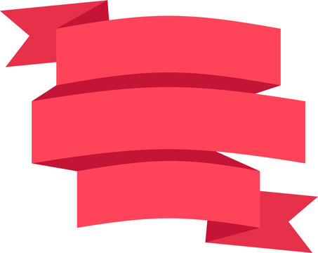 Red ribbon waving elegantly in a triple layer design, creating a sense of celebration and sophistication, perfect for adding a touch of elegance and festivity to any project