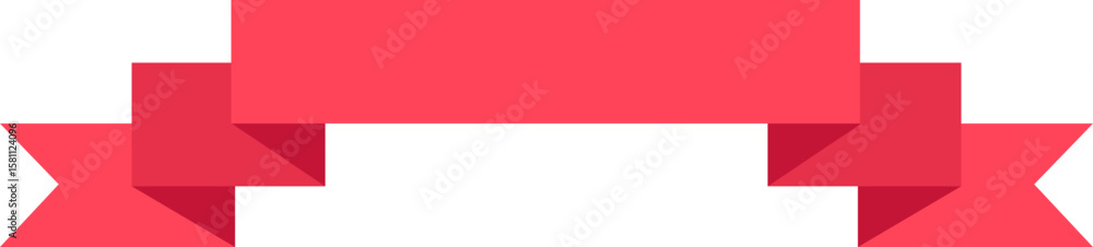 Aufkleber red ribbon banner with copy space creating a festive and decorative element, perfect for highlightin