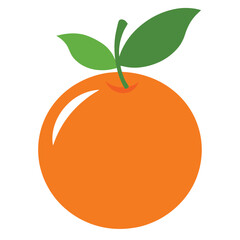 silhouette orange on white background