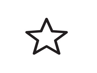Obraz premium Minimalist star rating vector icon for reviews