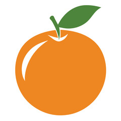 silhouette orange on white background