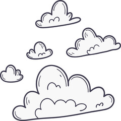 Retro cartoon clouds