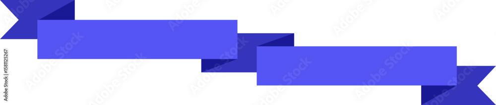 Poster blue ribbon banner flowing smoothly across a white background, creating a sense of movement and eleg