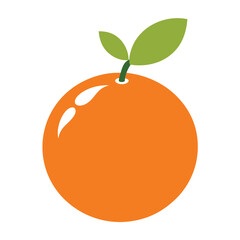 silhouette orange on white background