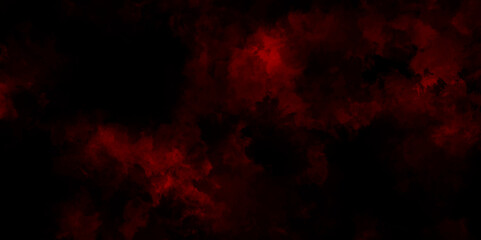 Dark red powder explosion cloud on black background. Abstract red and black grunge texture smoke. smoke fog misty texture overlay on dark black. paranormal red mystic smoke, clouds for movie.