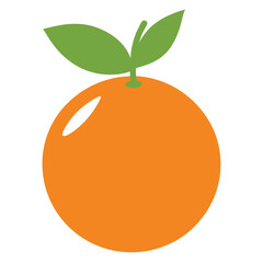 silhouette orange on white background