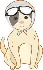 Fototapeta premium Cool Dog in Sunglasses – Cute Cartoon Fashion Dog Vector